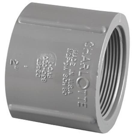 Charlotte Pipe And Foundry Charlotte Pipe Schedule 80 1-1/2 in. FPT X 1-1/2 in. D FPT PVC Coupling 1 pk PVC 08102 1800